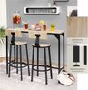 tectake Barhocker 2er Set Barhocker, mit Rückenlehne Bild 3