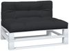 vidaXL Palettenkissen 2-tlg. Schwarz Stoff, 120 x 80 x 12 cm, 120 x 40 x 12 cm Bild 3