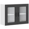 vidaXL Küchen-Hängeschrank mit Glastür Kalmar Schwarz Holzwerkstoff 853608 Bild 2