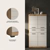welltime Midischrank SIENA, Breite 74cm, 4 Türen, 1 Schubkasten, 4 Fächer, MDF-Front (TOPSELLER) in verschiedenen Farben erhältlich, Badmöbel, Badschrank, Schrank, Bad Bild 4