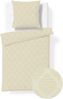 Fleuresse Jacquard Bettwäsche uni 135x200 Muscheln Rauten beige 454617-9050 Bild 2
