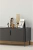 TV-Board Gunnar aus FSC-Kiefer, modern, mattschwarz, 154 cm, vielseitig aufstellbar Bild 2
