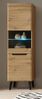 Vitrine Ronson in Eiche Artisan und schwarz 53 x 197 cm Bild 2