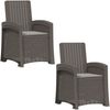 vidaXL Liegesessel Garten Rattan-Optik 2 pcs Hellgrau PP 8012031 Bild 2