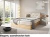 MEBLINI Boxspringbett LOFTY 12 140x200 cm mit Bettkasten - H3/Creme Samt Polsterbett - Doppelbett mit Topper & Bonellfederkern-Matratze Bild 3