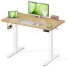 VASAGLE Elektrisch verstellbarer Stehtisch, Memory-Funktion mit 4 Höhen, Schreibtisch für Home Office, 100 x 60 cm, eichenfarben Bild 2
