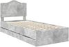 vidaXL Bettrahmen mit Schubladen Betongrau 75 x 190 cm Ingenieurs Holz 3413467 Bild 4