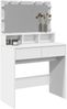vidaXL Schminktisch mit LED-Beleuchtung Weiß 80x41x134,5 cm 848185 Bild 4