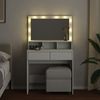 vidaXL Schminktisch mit LED-Beleuchtung Weiß 80x41x134,5 cm 848185 Bild 3