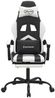 vidaXL Gaming-Stuhl mit Fußstütze Schwarz und Weiß Kunstleder 3143907 Bild 3
