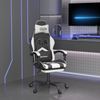 vidaXL Gaming-Stuhl mit Fußstütze Schwarz und Weiß Kunstleder 3143907 Bild 1