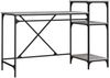 vidaXL Schreibtisch mit Regal Grau Sonoma 135x50x90 cm Holzwerkstoff 826712 Bild 2