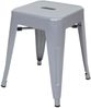4er-Set Hocker HWC-A73, Metallhocker Sitzhocker, Metall Industriedesign stapelbar ~ grau Bild 3