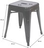 4er-Set Hocker HWC-A73, Metallhocker Sitzhocker, Metall Industriedesign stapelbar ~ grau Bild 2
