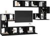 vidaXL TV-Schrankset 8 pcs Schwarz Eichen-Optik Holzwerkstoff 3393217 Bild 3