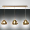 Fabas Luce 3667-48-118 Pendelleuchte Glow 3-flammig amber messing E27 Bild 1