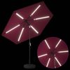 vidaXL Gartenparasol mit LED-Lichtern und Sockel 270 x 270 cm 42036262 Bild 4