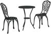 vidaXL Garten Bistro Set 3 pcs Schwarz Aluminium 42002383 Bild 2