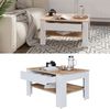 Couchtisch Milan Weiß/Goldkraft Eiche 92.2 x 65 cm Vicco Bild 2