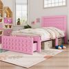Flieks Kinderbett, Holzbett Einzelbett 90x200 cm Bausteine-Form mit Schublade Bild 2