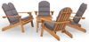 vidaXL 5-tlg. Garten-Lounge-Set Adirondack Massivholz Akazie 3152138 Bild 2
