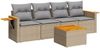 vidaXL 5-tlg. Garten-Sofagarnitur mit Kissen Beige Poly Rattan 3226619 Bild 2