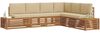 vidaXL Outdoor-Sofagarnitur Natur und Beige 273 x 213,5 x 73 cm 3375453 Bild 3