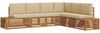 vidaXL Outdoor-Sofagarnitur Natur und Beige 273 x 213,5 x 73 cm 3375453 Bild 2