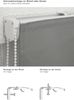 Lysel Outlet Raffrollo grau, abdunkelnd mit Kettenzug, Maße: (Bx H) 140cm * 170cm Bild 3