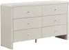 Vente-unique - MIRENALO Kommode Holz, Platte Beige - B 40 cm x H 81,9 cm x L 138,9 cm Bild 2