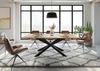 Baumtisch Mango 260x100x76 natur lackiert / Epoxid schwarz, Kreuzgestell 2 anthrazit matt EPOXY Bild 3