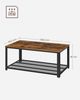 Vasagle Couchtisch, Wohnzimmertisch, Sofatisch mit großer Ablage, Beistelltisch im Industriedesign, stabil, mit Metallgestell, einfach zu montieren, Used Look, Holzoptik von Songmics LCT61X Bild 5