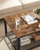 Vasagle Couchtisch, Wohnzimmertisch, Sofatisch mit großer Ablage, Beistelltisch im Industriedesign, stabil, mit Metallgestell, einfach zu montieren, Used Look, Holzoptik von Songmics LCT61X Bild 3