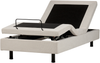 Verstellbares Bett ohne Kopfteil DUKE II 90 x 200 cm Stoff Helles Beige Bild 1