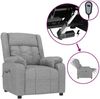 vidaXL Relaxsessel Elektrisch Hellgrau Stoff 3143567 Bild 2