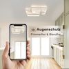 ZMH LED Deckenleuchte Rechteckige Deckenlampe 30*25*4.5cm Modern für Schlafzimmer Flur, Hochwertige Lampenperlen, LED fest integriert, 3000-6500k, LED fest integriert Bild 3