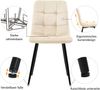 Esszimmer-Set 5-teilig Rechteck Tisch 117cm×68cm,4 beige Samtstühle Metallbeine moderner Küchentisch Bild 3