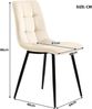 Esszimmer-Set 5-teilig Rechteck Tisch 117cm×68cm,4 beige Samtstühle Metallbeine moderner Küchentisch Bild 5