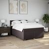 Boxspringbett mit Matratze, Stoff, Viereckige, grauer Fuß, Dunkelbraun, 140x190 cm, true Bild 4