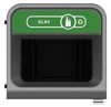Rubbermaid Recyclingstation 2154773 87l Behältereinheit Glas grün Bild 2