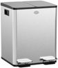 HOMCOM Mülltrennsystem 2 x 20L Abfalleimer aus Edelstahl mit Softclose Deckel, Inneneimer, für Wohnung, Silber Bild 2
