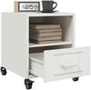 vidaXL Nachttische 2 Stk. Weiß 36x39x43,5 cm Stahl 846715 Bild 4
