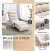 LVHOM Relaxsessel Sackleinen Massage-Liege INDOOR PREMIUM (Ergonomische Fernbedienungs-Steuerung, Sanfte Massageprogramme mit Fernbedienung, Schwerlastfähig bis 250 kg), Elektrische Entspannung mit skandinavischem Flair Bild 4