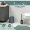 Bad-Accessoires Set TESERO 2tlg. bestehend aus 1x WC-Garnitur, 1x Kosmetikeimer aus Kunststoff in Grau Bild 2
