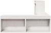 vidaXL Nachttisch mit Schreibtisch Weiß 222x107x75 cm Massivholz 855757 Bild 5