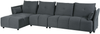 Ecksofa TOMRA Stoff Graphitgrau Rechtsseitig Bild 4
