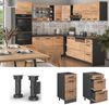 Küchenunterschrank R-Line Goldkraft Eiche 40 cm mit Schubladen, ohne Arbeitsplatte Vicco Bild 2