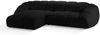 Micadoni Ecksofa Diana 4-Sitzer Links 3D-Stoff Schwarz Bild 2