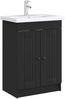 vidaXL Unter dem Waschbecken Badschrank Schwarz 78,5 x 37,5 x 81 cm 890045 Bild 3