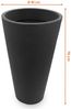 Spetebo Blumentopf Blumenkübel anthrazit - KONISCH - 70 x 40 cm (Stück, 1 St, Pflanztopf), Konischer Blumentopf ca. 70 x 40 cm in anthrazit Bild 2